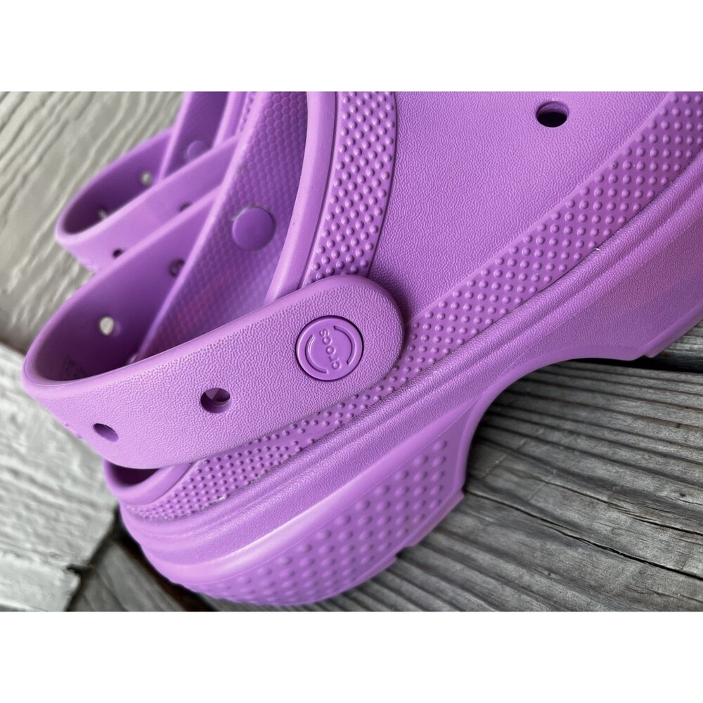 Crocs Women's 7 Stomp Platform Clogs Shoes Bubble - Picture 3 of 12